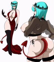 1girls alternate_costume ass breasts bulma_briefs bulma_briefs_(androids'_saga) demon_girl devil_tail dragon_ball dragon_ball_z female female_only fishnet_stockings gothic hi_res horn huge_ass huge_breasts large_ass large_breasts licking_fingers milf nala1588 nipple_piercing nipples shounen_jump solo solo_female thick_thighs tongue tongue_out white_background rating:Explicit score:84 user:Dragonballgt9999