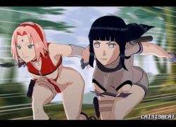 2girls animated animated_gif areolae bottomless breasts cleavage crisisbeat crotchless erect_nipples female female_only female_with_female fishnets functionally_nude functionally_nude_female hourglass_figure hyuuga_hinata kunoichi large_breasts long_hair naruto naruto_shippuden ninja nipple_bulge panties pink_hair pussy run_cycle running sakura_haruno short_hair shounen_jump skimpy_clothes watermark wide_hips rating:Explicit score:192 user:thebooblover