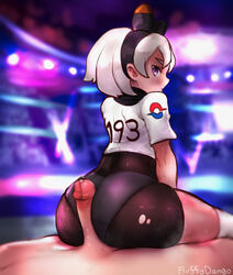 1boy 1girls artist_signature ass bea_(pokemon) big_ass big_butt buttjob censored clothed_female_nude_male clothing dark_skin female fluffydango grey_hair hair_ribbon hot_dogging human leotard male mosaic_censoring nintendo pale_skin penis pokemon pokemon_ss public short_hair sportswear stadium thick_thighs thighs tight_clothing victor_(pokemon) rating:Explicit score:129 user:Bikuta69