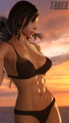 1girls 3d abs bra dark-skinned_female female muscular_female overwatch pharah solo takerskiy rating:Explicit score:43 user:playwithmyrocket