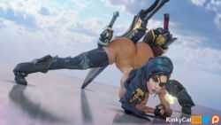 1girls 3d black_boots black_eyepatch black_hair black_leggings black_legwear breasts exposed_ass eyepatch fat_ass female female_focus female_only fingerless_gloves green_eyes gun jack-o_pose jackochallenge kinkykatt3d league_of_legends leggings looking_at_viewer riot_games samira_(league_of_legends) solo solo_female solo_focus spread_legs sword thick_ass thick_thighs rating:Explicit score:67 user:kinkykatt3d