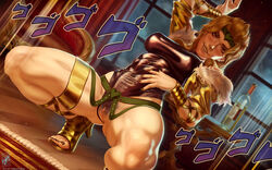 1girls abs big_breasts big_clitoris breasts clitoral_hood clitoris dio_brando hips jojo's_bizarre_adventure lips looking_at_viewer muscular_female painted_nails painted_toenails pale-skinned_female pale_skin perky_breasts plump_labia pubic_hair pussy rule_63 skintight solo_female stardust_crusaders themaestronoob thick_thighs thighs rating:Explicit score:42 user:Bogus17894