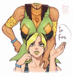 2girls armband armbands big_breasts black_hair blonde_hair breasts breasts_on_head cool_hat dirtyfox911911 dreadlocks dyed_hair ermes_costello female female/female fully_clothed green_eyes green_hair hair_bun head_out_of_frame jojo's_bizarre_adventure jolyne_kujo light_skin self_upload shounen_jump stone_ocean tagme tanned_skin tattoo yuri rating:Safe score:303 user:dirtyfox911911