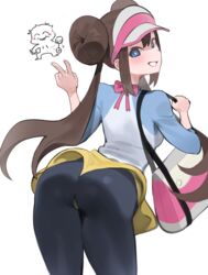 1girls ass big_ass brown_hair double_bun doughnut_hair_bun female hood_x_art leggings nintendo pokemon pokemon_bw2 rosa_(pokemon) solo thick_thighs thighs tight_clothing twintails rating:Questionable score:200 user:Bikuta69