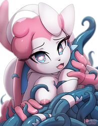 anthro big_breasts nipples pokémon_(species) pokemon rilex_lenov sylveon tagme tentacle rating:Explicit score:74 user:Zeromi