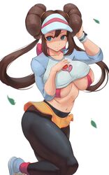 1girls 2021 alternate_breast_size belly_button bikini_top breasts brown_hair clothed clothed_female cutesexyrobutts_(style) female female_focus female_only hat hi_res holding_object huge_breasts human leggings lesottart long_hair looking_at_viewer navel nintendo pokeball pokemon pokemon_bw2 rosa_(pokemon) shirt_lift short_skirt simple_background skirt slim_waist smile smiling thick_thighs twin_buns twintails underboob visor visor_cap white_background wide_hips wristwatch wristwear yellow_skirt rating:Questionable score:242 user:Cero_Oscuras