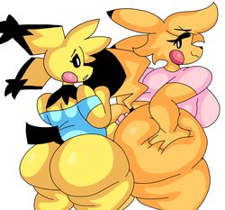 anthro anthro_on_anthro ass ass_dough big_butt bottomless breasts buttjob clothed clothing cosplay_pikachu deep_skin dork_boi female fur furry furry_only genitals hi_res hot_dogging huge_butt lewd_dorky male male/female nintendo partially_clothed penis penny_(dork_boi) penny_thunder pichu pikachu pokémon_(species) pokemon simple_background tail thick_thighs topwear video_games white_background wide_hips rating:Explicit score:54 user:DemonKitty15