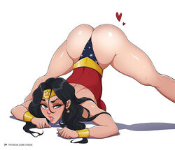 1girls ass ass_up big_ass black_hair blue_eyes bracelet clothed dat_ass dc dc_comics diana_prince earrings eyelashes favorite female female_only jack-o_pose jackochallenge leotard long_hair meme plain_background pouty_lips shiny_ass solo spread_legs superheroine thong_leotard tiara toksie white_background wonder_woman wonder_woman_(series) rating:Questionable score:855 user:Zomdra