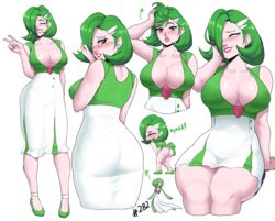 1girls 2021 back_view blush breasts cleavage clothed clothed_female dress echosaber embarrassed female female_focus female_only front_view gardevoir gijinka green_clothing green_hair hairclip hand_in_hair hand_to_face hi_res huge_breasts human humanized humanized_pokemon mature_female milf multiple_angles multiple_views nintendo pale-skinned_female pale_skin pokémon_(species) pokemon red_eyes short_hair simple_background sitting skirt_lift smile stepfordization thick_thighs thighs two_tone_clothing upskirt very_high_resolution white_background white_clothing wind_lift rating:Questionable score:661 user:Cero_Oscuras