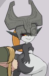 1boy 1girls anilingus anus ass ass_on_face big_ass big_butt blonde_hair butt duo face_in_ass female grey_background grey_body grin hands_on_ass hands_on_butt hat helmet imp_midna kierus link looking_back male midna nintendo nude nude_female oral orange_hair pointy_ears pussy red_eyes rimming shortstack simple_background spread_ass spreading the_legend_of_zelda twili twilight_princess video_games yellow_sclera rating:Explicit score:133 user:Scroll_Heel