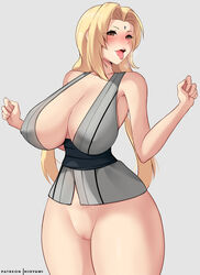 1girls alternate_version_available big_breasts blonde_hair blush boruto:_naruto_next_generations bottomless brown_eyes busty cleavage clothing curvaceous curvy curvy_figure cute erect_nipples erect_nipples_under_clothes female female_focus female_only forehead_jewel forehead_mark hioyami hourglass_figure large_breasts lips lipstick looking_at_another mature mature_female milf naruto naruto_(classic) naruto_(series) naruto_shippuden naughty_face nipple_bulge no_panties nose_blush open_mouth partially_clothed pink_lips pink_lipstick pinup pose posing pussy short_hair shounen_jump sideboob sleeveless sleeveless_shirt solo solo_female solo_focus standing thick_thighs thighs tied_hair tongue tongue_out tsunade twintails vagina voluptuous wide_hips rating:Explicit score:98 user:pennyken