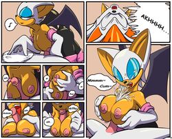 anthro breasts comic cum dialogue female furry grose-chan male nipples paizuri penis rouge_the_bat sega sonic_(series) straight tagme rating:Explicit score:29 user:bot