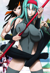 1boy 2girls bra_(dragon_ball) bra_briefs breast_squeeze breasts catfight curvaceous dragon_ball dragon_ball_gt duo_focus female female_focus large_breasts muscles muscular_female nipples_visible_through_clothing novasayajingoku pan_(dragon_ball) power_pole shounen_jump super_saiyan_4 vegeta yuri rating:Explicit score:136 user:Fireman_9