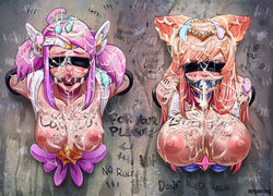 2girls after_rape ahri areolae big_breasts blindfold body_writing breasts cum cum_on_breasts cum_on_clothes cum_on_face female gag glory_wall huge_breasts kabeshiri large_breasts league_of_legends luxanna_crownguard mouth_gag mrpenning nipples orange_hair pink_hair public_use rape riot_games star_guardian_ahri star_guardian_lux star_guardian_series stuck_in_wall through_wall twintails rating:Explicit score:427 user:Bikuta69