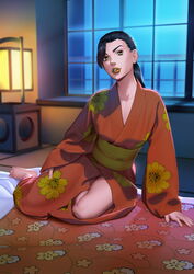 1girls black_hair female futon gold_eyes jojo's_bizarre_adventure lamp legendarysoulii long_hair looking_at_viewer rina_higashikata solo solo_female solo_focus steel_ball_run window yellow_lipstick yukata rating:Safe score:24 user:Jotaro_Kujo346