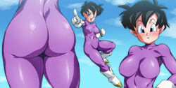 1girls ass big_ass big_breasts big_butt black_hair blue_eyes bodysuit breasts bubble_butt censor_bar censored dragon_ball dragon_ball_z female gloves huge_ass huge_breasts rom short_hair shounen_jump skin_tight skindentation thick_thighs thighs tight_clothing videl wide_hips rating:Questionable score:181 user:Bikuta69