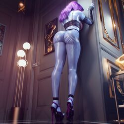 1girls 3d fishnet_pantyhose fishnets french_nails high_heels noahgraphicz open_toe_shoes overwatch pantyhose platform_heels purple_hair shoes widowmaker rating:Explicit score:291 user:Glocked