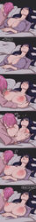 2girls areolae bed bed_sheet blue_eyes caitlyn_kiramman canon_couple cleavage drinking_milk lactation large_breasts league_of_legends long_hair milk nipples pink_hair purple_hair riot_games short_hair sleeping sucking_nipples text vi yabby yuri rating:Explicit score:440 user:hekitoru