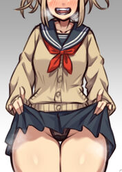 1girls bimbo blush coffeelove68 female female_only himiko_toga lifted_by_self my_hero_academia narrow_shoulders panties presenting_panties presenting_thong short_hair short_skirt skirt_lift solo thick_thighs thong upskirt visible_breath wide_hips rating:Explicit score:388 user:justausername