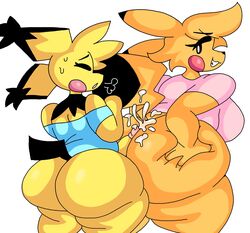 anthro anthro_on_anthro ass ass_dough big_butt bodily_fluids bottomless breasts buttjob clothed clothing cosplay_pikachu cum cum_on_ass cum_on_tail cumshot deep_skin dork_boi female fur furry furry_only genital_fluids genitals hi_res hot_dogging huge_butt lewd_dorky male male/female nintendo partially_clothed penis penny_(dork_boi) penny_thunder pichu pikachu pokémon_(species) pokemon simple_background tail thick_thighs topwear video_games white_background wide_hips rating:Explicit score:65 user:DemonKitty15