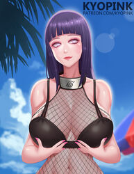 1girls bare_arms bare_shoulders big_breasts black_bra blue_hair blush bra breast_grab breast_press busty cleavage clothed clothing eyeshadow female female_focus female_only fishnet_shirt fishnets hand_on_breast hourglass_figure hyuuga_hinata kyopink large_breasts light-skinned_female light_skin lips lipstick long_fingernails long_hair long_nails looking_at_another makeup nail_polish naruto naruto:_the_last naruto_(series) naruto_shippuden nature outside painted_nails pale-skinned_female pale_skin palm_tree pink_lips pink_lipstick pink_nail_polish pink_nails pinup purple_eyes revealing_clothes shounen_jump solo solo_female solo_focus tree underwear voluptuous wide_hips rating:Questionable score:135 user:pennyken