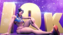 1girls 3d ass blue_topwear brown_eyes capcom chun-li double_bun female female_only footwear ghastlyarts human light-skinned_female lipstick milestone_celebration pale-skinned_female pale_skin shoes sitting solo solo_female space_buns straight street_fighter thick_thighs thighs thong topwear underboob rating:Explicit score:16 user:thehorny1