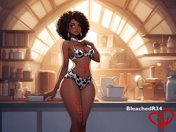 1girls african african_female ai_generated artist_name big_breasts black_female bleached bleachedr34 bra brown_hair brown_skin collar cow_print cute dark-skinned_female dark_skin dark_skinned_female dick_sucking_lips earrings facing_viewer female female_only human indoors kitchen navel original original_character panties plump_lips posing queen_of_hearts self_upload tattoo thick_thighs thin_waist underwear underwear_only wide_hips rating:Questionable score:94 user:BleachedR34