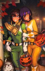 2girls cameltoe chainsaw_man embarrassed halloween_costume higashiyama_kobeni khyleri mighty_morphin_power_rangers power_rangers reze_(chainsaw_man) skin_tight rating:Explicit score:293 user:Soupsao