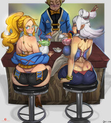 1boy 2girls ass big_ass birthmark birthmark_on_ass blonde_hair breath_of_the_wild female humanoid hylian kamina1978 link link_(breath_of_the_wild) looking_at_viewer looking_back male nintendo pale_skin paya_(the_legend_of_zelda) pointy_ears princess_zelda shorts the_legend_of_zelda thong zelda_(breath_of_the_wild) rating:Explicit score:493 user:reflet1