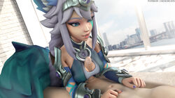  3d geckoscave io_(paladins) paizuri paladins tagme  rating:explicit score: user:cou55555