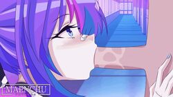 animated blowjob blue_nails blush deepthroat eye_contact fellatio hair_ribbon kneeling looking_pleasured maenchu melody_(projektmelody) multicolored_hair nail_polish no_gag_reflex oral pink_hair projektmelody purple_hair saliva short_hair sехual throat_fuck twintails uncensored virtual_youtuber vshojo rating:Explicit score:258 user:HentaiHaremKing