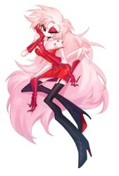 1girls angel_dust_(hazbin_hotel) arachnid arachnid_humanoid boots bottomless_skirt breasts demon devilbbbbbb3 female female_only genderswap genderswap_(mtf) gloves hazbin_hotel heterochromia high_heel_boots intersex jessica_rabbit_(cosplay) large_breasts long_hair multi_arm multi_limb red_dress rule_63 skirt skirt_lift solo solo_female spider straight_hair vivienne_medrano rating:Questionable score:74 user:jedijam91