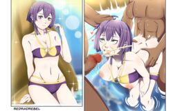 1girls 2koma alternate_costume ass bare_shoulders bare_thighs bent_over bernadetta_von_varley big_ass bikini breasts breasts_out censored cleavage collarbone comic cum cum_in_mouth cum_on_breasts cum_on_chin cum_on_face cum_on_tongue fellatio fire_emblem fire_emblem:_three_houses gangbang grey_eyes head_grab hip_grab instant_loss_2koma large_breasts looking_at_viewer looking_up mmf_threesome multiple_boys nintendo nipples o-ring o-ring_bikini oral panels partially_submerged post-timeskip purple_bikini purple_hair purple_swimsuit redradrebel short_hair spitroast swimsuit textless thighs threesome rating:Explicit score:23 user:kris923