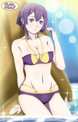 1girls 2koma alternate_costume bare_shoulders bare_thighs bernadetta_von_varley bikini breasts cleavage collarbone comic fire_emblem fire_emblem:_three_houses grey_eyes instant_loss_2koma large_breasts looking_at_viewer nintendo o-ring o-ring_bikini partially_submerged post-timeskip purple_bikini purple_hair purple_swimsuit redradrebel short_hair solo sparkle swimsuit thighs rating:Safe score:22 user:kris923