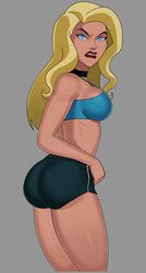 2020s 2021 ass big_ass big_breasts black_canary black_choker blonde_hair blue_bra blue_eyes breasts butt_crack_outline choker clothed dc dc_comics dcau dinah_lance female green_arrow_(series) grey_background gym_shorts heroine huge_ass huge_breasts human jpeg justice_league_unlimited light-skinned_female light_skin long_hair looking_back metahuman plain_background rear_view red_lipstick shiny_skin short_shorts shorts simple_background solo something_unlimited sports_bra sportswear standing sunsetriders7 thick_thighs thighs tomboy two_tone_bottomwear two_tone_bottomwear_(black&white) western_art western_cartoon rating:Explicit score:195 user:Ket_in_the_het