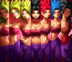 1girls bare_breasts big_breasts black_hair blue_eyes blue_hair breasts caulifla cleavage dragon_ball dragon_ball_gt dragon_ball_super elitenappa female female_only female_saiyan fit fit_female fur hi_res highres no_nipples red_eyes red_fur red_hair saiyan super_form super_saiyan super_saiyan_2 super_saiyan_3 super_saiyan_4 super_saiyan_blue super_saiyan_god tail tight_pants yellow_eyes yellow_hair rating:Questionable score:189 user:moistlover