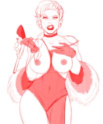 1girls atlantis:_the_lost_empire big_breasts breasts busty disney female female_focus female_only gun helga_sinclair hotsriracha lipstick monochrome nipples pose posing solo tagme rating:Explicit score:82 user:LightningRod