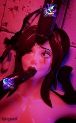 1girls 2boys blowjob blowjob_face dark-skinned_male dark_skin fellatio group_sex high_heels interracial katarina_du_couteau kittyyevil large_penis league_of_legends oral red_lipstick riot_games sex_toy sloppy used_condom rating:Explicit score:109 user:kittyyevil