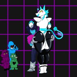 1boy 1boy1girl 1girls age_difference anthro armor ass ass_grab ass_jiggle big_ass big_breasts bigger_female blue_body blue_fur blue_hair blue_skin blush boots bouncing_ass curvy deltarune deltarune_chapter_2 disembodied_hand disembodied_hands ears_up eyelashes faceless_male fat_ass gloves glowing_mouth groping huge_ass imminent_sex interspecies jiggle kris_(deltarune) larger_female leggings mario_smoking_weed_meme meme petting pixel_art ralsei scarf sideboob simple_background smaller_male susie_(deltarune) tail tasque_manager_(deltarune) thick_thighs tight_clothing wide_hips xyakiwi yellow_eyes rating:Explicit score:93 user:Xyauwu