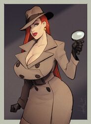 1girls breasts cleavage cosplay curvaceous curvy detective detective_(cosplay) devil_hs dick_sucking_lips disney fedora female female_only handwear headwear huge_breasts human jessica_rabbit looking_at_viewer outerwear pale_skin police red_hair solo trenchcoat who_framed_roger_rabbit wide_hips rating:Safe score:319 user:KronKrqn