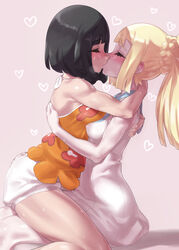 2girls blush breasts embrace evuoaniramu female female_only game_freak human human_only kissing lillie_(pokemon) mizuumi_(bb) nintendo pokemon pokemon_sm selene_(pokemon) yuri rating:Explicit score:275 user:justausername