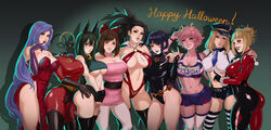 6+girls 9girls armwear black_hair black_sclera blonde_hair blossom_(cosplay) blue_eyes blue_hair bodysuit breasts brown_hair camie_utsushimi cartoon_network center_opening cheerleader_uniform cleavage cosplay crop_top dandon_fuga dc disney dress female female_only goth green_hair hagakure_tooru_(invisible) halloween hanna-barbera harley_quinn_(cosplay) himiko_toga human jessica_rabbit_(cosplay) juliet_starling_(cosplay) kyoka_jiro large_breasts legwear leotard lollipop_chainsaw long_hair midriff mina_ashido momo_yaoyorozu my_hero_academia nadia_fortune_(cosplay) navel nejire_hado ochako_uraraka pale_skin panty_&_stocking_with_garterbelt peace_sign pink_hair pink_skin pixar police_uniform policewoman powerpuff_girls purple_hair raven_(cosplay) red_dress shiketsu_high_school_cap short_hair short_shorts shounen_jump skin_tight skirt skullgirls smooth_skin stocking_anarchy_(cosplay) strapless strapless_dress suspender_shorts teen_titans the_incredibles tooru_hagakure tooru_hagakure_(invisible) tsuyu_asui underboob vampirella vampirella_(cosplay) violet_parr_(cosplay) who_framed_roger_rabbit yellow_eyes rating:Questionable score:786 user:justausername