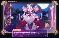 big_breasts candy dialogue halloween hi_res kai'sa league_of_legends panteon013 sex_toy spanish_text thick_thighs vampire vel'koz visual_novel rating:Questionable score:76 user:Panteon013