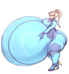 1girls belly belly_expansion belly_inflation big_breasts huge_belly imcoffeecakes metroid samus_aran thick_thighs zero_suit_samus rating:Explicit score:28 user:Galoshion