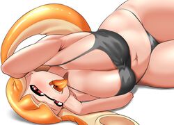 1girls alternate_breast_size breasts female hi_res inkling inkling_girl large_breasts long_hair lying_on_side mask naughty_face nintendo nobunagapero open_mouth orange_hair panties peronattu red_eyes splatoon splatoon_(series) tentacle_hair thick_thighs underwear rating:Questionable score:98 user:Aeolus_HX