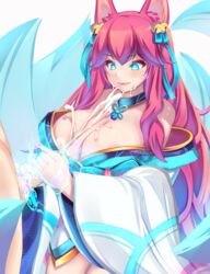 1boy 1girl1boy 1girls 9_tails ahri alternate_costume alternate_eye_color alternate_hair_color alternate_hairstyle animal_ears animal_girl animal_humanoid areolae areolae_slip big_breasts blue_eyes blush breasts busty censored cum cum_on_body cum_on_breasts cum_on_face cumshot curvaceous curvy curvy_female draining draining_energy draining_vitality energy_drain erection excessive_cum facial_markings female femdom fluffy fluffy_ears fluffy_tail fox_ears fox_girl fox_humanoid fox_tail fox_tails fur furry_ears furry_tail genital_fluids genitals grin hair_ornament hair_ribbon handjob huge_breasts humanoid kemonomimi large_breasts league_of_legends light-skined_female light-skinned_male light_skin long_hair looking_at_penis magic multi_tail multiple_tails nine_tailed_fox open_mouth penis pink_hair psyg2 riot_games seductive seductive_eyes seductive_look shiki_(psychedelic_g2) smile smiling spirit spirit_blossom_ahri spirit_blossom_series straight tail two-handed_handjob vastaya video_games voluptuous rating:Explicit score:168 user:LewdVesani