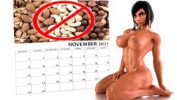 2021 3d abs adeptusinfinitus big_breasts blender calendar_(medium) dark_hair dark_skin egyptian erect_nipples fit hips kneeling muscular nipples no_nut_november nude overwatch pharah posing suggestive sweaty tattoo thighs topless rating:Questionable score:38 user:AdeptusInfinitus