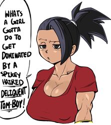 1girls black_hair cleavage dialogue dragon_ball dragon_ball_super english_text female_focus female_only female_saiyan female_solo huge_breasts implied_yuri kale muscle muscular_female ponytail pseudocel saiyan solo solo_female speech_bubble tan_skin text universe_6/universe_7 universe_6_saiyan/universe_7_saiyan rating:Explicit score:148 user:VoyeurX