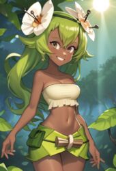  ai_generated amalia leaf_clothing leatheread princess_amalia_sheran_sharm wakfu yellow_eyes  rating:explicit score: user:leatheread