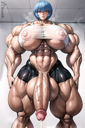  ai_generated azazellzai balls big_balls big_breasts big_nipples big_penis bikini blue_eyes breasts cum dickgirl ejaculation erect_penis erection excessive_muscles extreme_muscles futanari huge_balls huge_breasts huge_cock huge_nipples intersex large_breasts long_penis muscle muscles muscular_futanari neon_genesis_evangelion penis red_eyes rei_ayanami scrotum solo_futa testicles uncensored veiny_penis  rating:explicit score: user:fordhentai